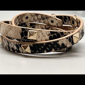 Lia Sophia stud faux snake wrap bracelet